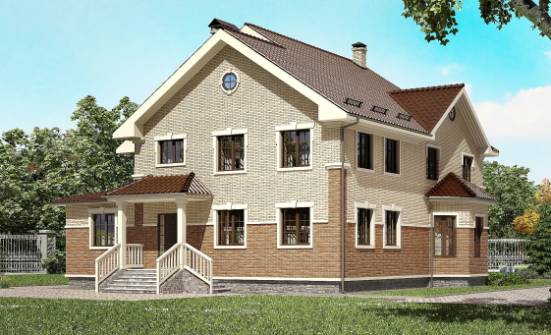 300-004-Л Проект двухэтажного дома, классический домик из газосиликатных блоков Далматово | Проекты домов от House Expert