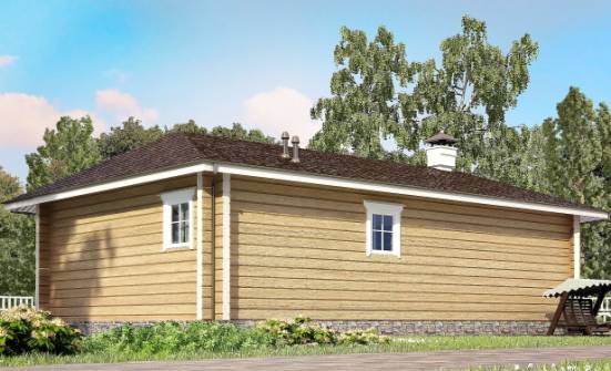 095-001-Л Проект одноэтажного дома, скромный дом из дерева Далматово | Проекты домов от House Expert
