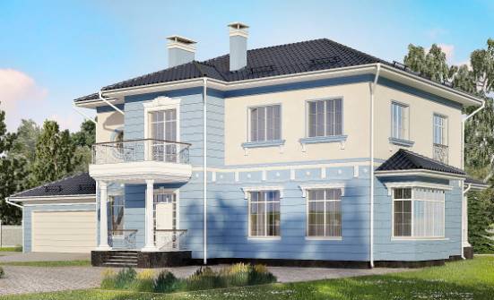 285-003-Л Проект двухэтажного дома, гараж, просторный дом из кирпича Далматово | Проекты домов от House Expert