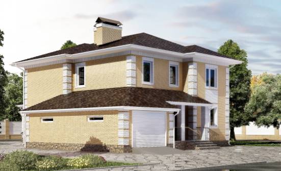 220-006-Л Проект двухэтажного дома, гараж, красивый дом из газосиликатных блоков Далматово | Проекты домов от House Expert