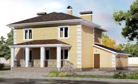 220-006-Л Проект двухэтажного дома, гараж, красивый дом из газосиликатных блоков Далматово | Проекты домов от House Expert