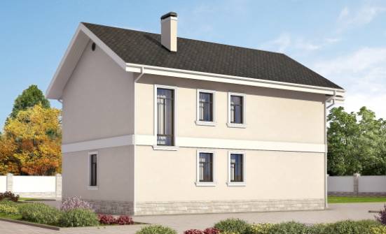 170-008-Л Проект двухэтажного дома, небольшой коттедж из бризолита Шумиха | Проекты домов от House Expert