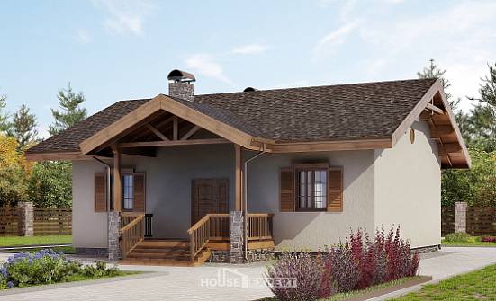 090-002-Л Проект одноэтажного дома, недорогой коттедж из кирпича Курган | Проекты домов от House Expert