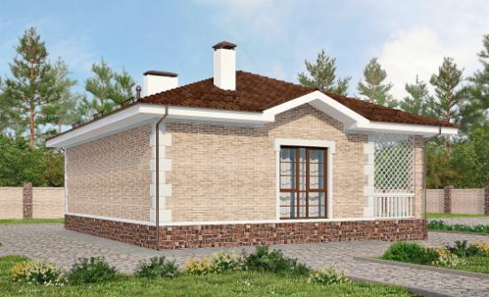 065-002-П Проект бани из кирпича Шадринск | Проекты одноэтажных домов от House Expert