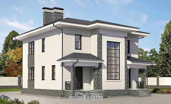 155-011-П Проект двухэтажного дома, экономичный дом из арболита Далматово | Проекты домов от House Expert