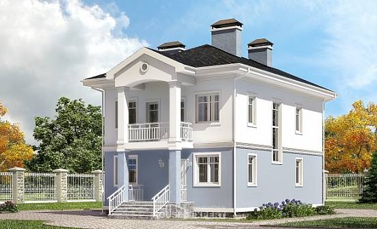 120-001-П Проект двухэтажного дома, бюджетный дом из теплоблока Шадринск | Проекты домов от House Expert