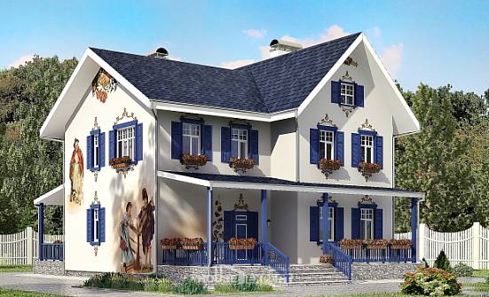 180-003-П Проект двухэтажного дома, современный дом из кирпича Курган | Проекты домов от House Expert