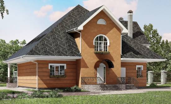 310-001-П Проект двухэтажного дома мансардой, просторный коттедж из поризованных блоков Шадринск | Проекты домов от House Expert