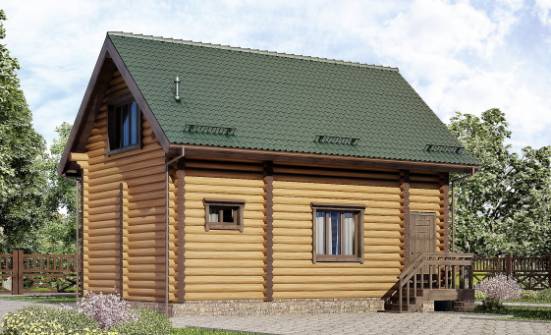 080-003-П Проект двухэтажного дома мансардой, доступный домик из дерева Шадринск | Проекты домов от House Expert
