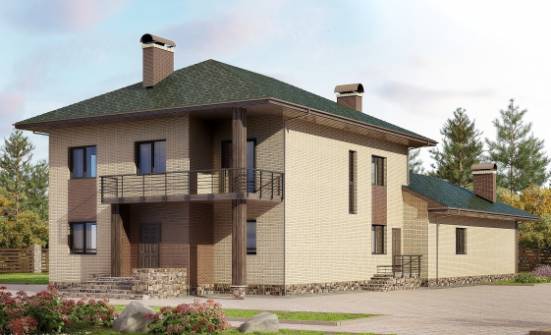 305-003-П Проект двухэтажного дома, красивый загородный дом из поризованных блоков Шадринск | Проекты домов от House Expert