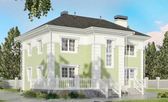 155-005-П Проект двухэтажного дома, простой коттедж из поризованных блоков Далматово | Проекты домов от House Expert