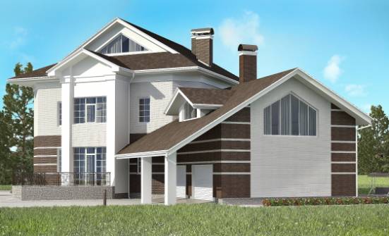 410-001-П Проект двухэтажного дома, гараж, классический загородный дом из кирпича Далматово | Проекты домов от House Expert