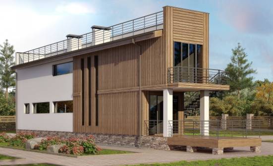 100-003-Л Проект двухэтажного дома, экономичный дом из теплоблока Шадринск | Проекты домов от House Expert