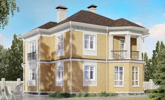 160-001-Л Проект двухэтажного дома, бюджетный загородный дом из керамзитобетонных блоков Курган | Проекты домов от House Expert