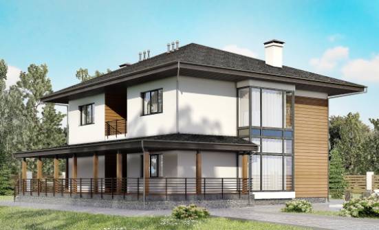 245-001-П Проект двухэтажного дома, современный домик из теплоблока Далматово | Проекты домов от House Expert
