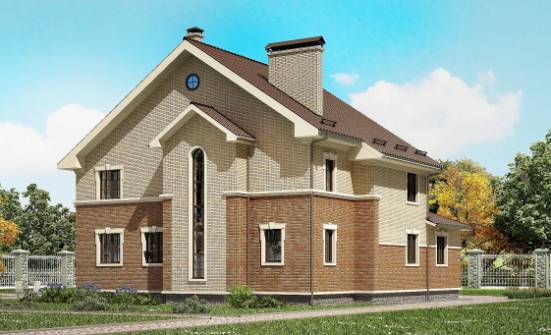 300-004-Л Проект двухэтажного дома, классический домик из газосиликатных блоков Далматово | Проекты домов от House Expert