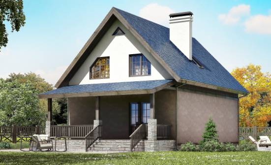 130-003-П Проект двухэтажного дома с мансардой, уютный дом из керамзитобетонных блоков Шадринск | Проекты домов от House Expert