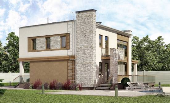 185-001-П Проект двухэтажного дома, простой коттедж из керамзитобетонных блоков Курган | Проекты домов от House Expert