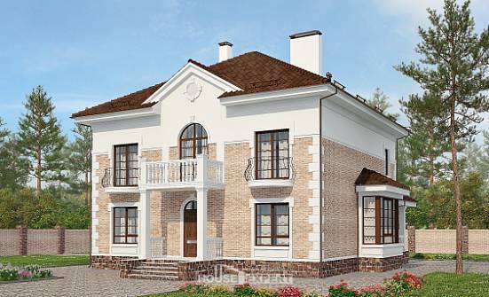 220-008-П Проект двухэтажного дома, средний загородный дом из кирпича Далматово | Проекты домов от House Expert