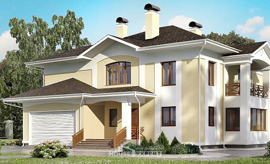 375-002-Л Проект двухэтажного дома, гараж, современный домик из кирпича Курган | Проекты домов от House Expert