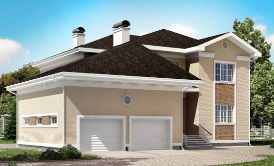 335-001-Л Проект двухэтажного дома, гараж, красивый дом из кирпича Шадринск | Проекты домов от House Expert