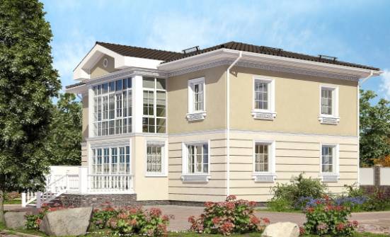 210-005-Л Проект двухэтажного дома, средний домик из блока Курган | Проекты домов от House Expert