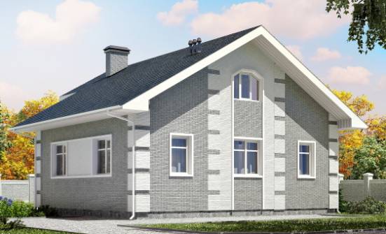 115-001-Л Проект двухэтажного дома мансардой, доступный коттедж из пеноблока Шадринск | Проекты домов от House Expert