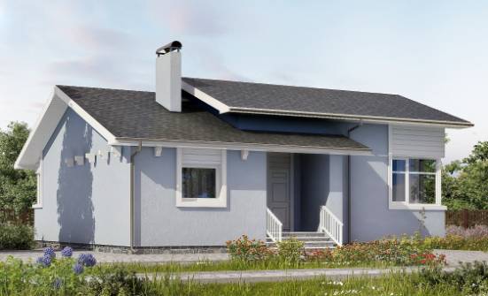 110-003-Л Проект одноэтажного дома, уютный коттедж из твинблока Шумиха | Проекты одноэтажных домов от House Expert