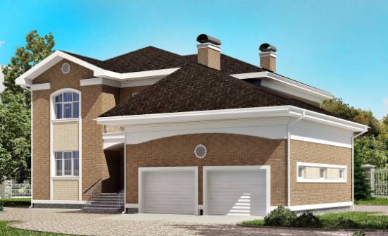 335-002-П Проект двухэтажного дома и гаражом, уютный коттедж из кирпича Курган | Проекты домов от House Expert