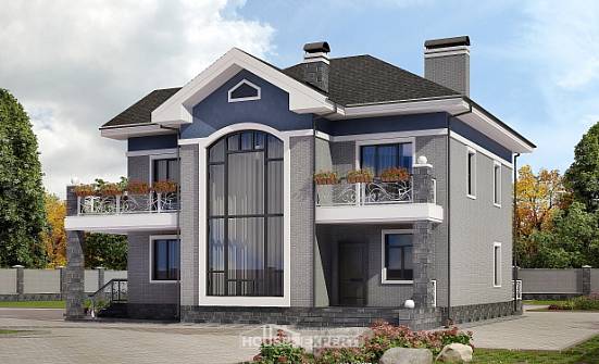 200-006-Л Проект двухэтажного дома, современный загородный дом из кирпича Шумиха | Проекты домов от House Expert