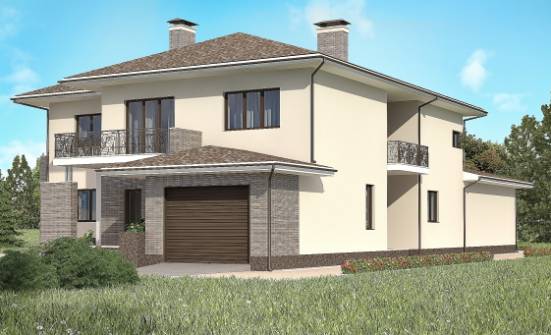 500-001-П Проект трехэтажного дома и гаражом, большой домик из кирпича Шумиха | Проекты домов от House Expert