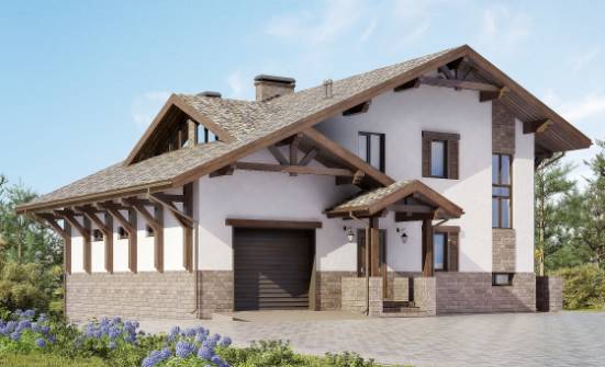 305-002-П Проект трехэтажного дома с мансардой, красивый загородный дом из кирпича Далматово | Проекты домов от House Expert