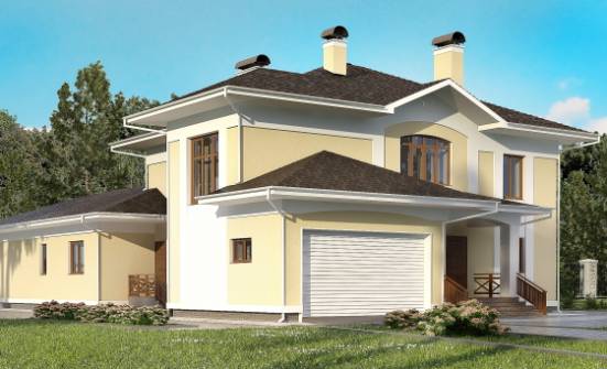 375-002-Л Проект двухэтажного дома, гараж, современный домик из кирпича Курган | Проекты домов от House Expert