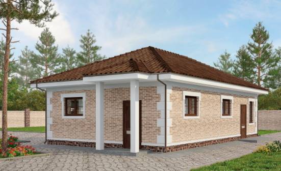 070-005-П Проект гаража из кирпича Далматово | Проекты одноэтажных домов от House Expert