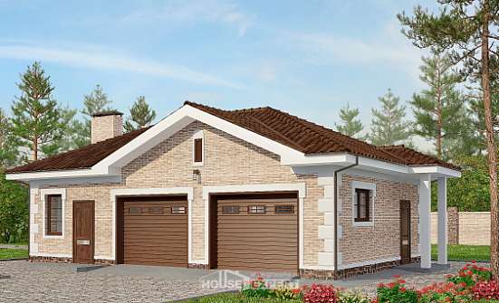 070-005-П Проект гаража из кирпича Далматово | Проекты домов от House Expert
