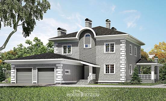 245-004-Л Проект двухэтажного дома, гараж, современный дом из кирпича Шадринск | Проекты домов от House Expert