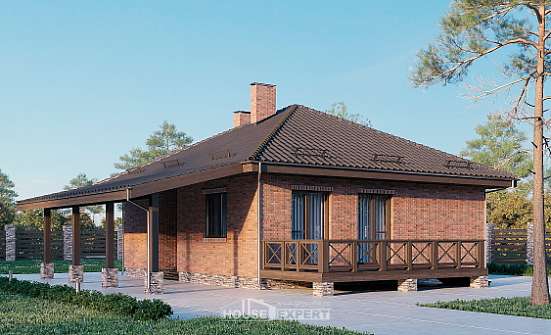 070-006-Л Проект одноэтажного дома, простой загородный дом из блока Шумиха | Проекты домов от House Expert