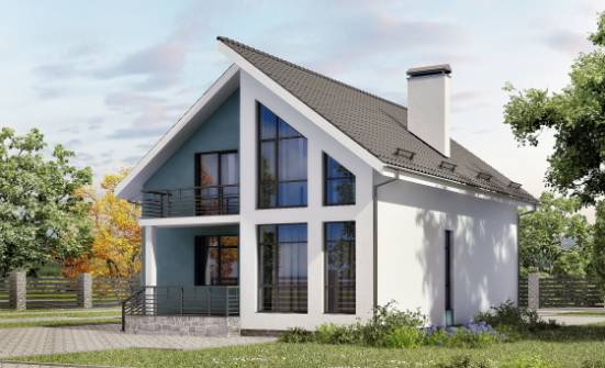 170-006-П Проект двухэтажного дома с мансардой, доступный домик из теплоблока Шадринск | Проекты домов от House Expert