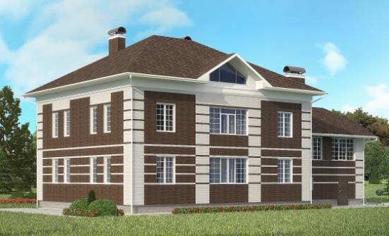 505-002-Л Проект трехэтажного дома и гаражом, красивый домик из кирпича Шадринск | Проекты домов от House Expert