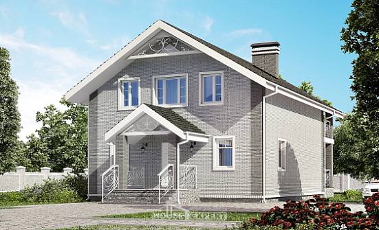 150-007-П Проект двухэтажного дома мансардой, красивый загородный дом из пеноблока Далматово | Проекты домов от House Expert