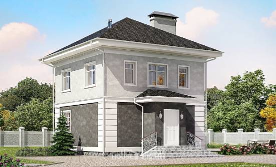 090-003-П Проект двухэтажного дома, простой дом из газобетона Шумиха | Проекты домов от House Expert