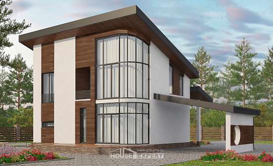 230-001-П Проект двухэтажного дома с мансардным этажом, средний домик из кирпича Курган | Проекты домов от House Expert