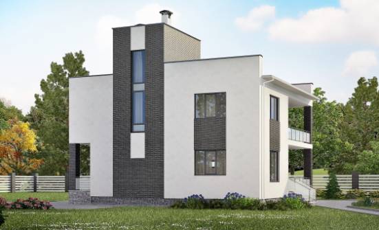 225-001-П Проект двухэтажного дома, уютный загородный дом из блока Далматово | Проекты домов от House Expert