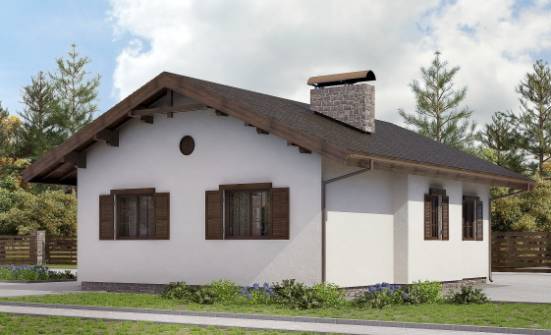 090-002-П Проект одноэтажного дома, экономичный домик из кирпича Курган | Проекты домов от House Expert