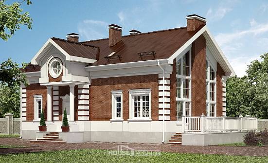 160-009-П Проект двухэтажного дома мансардный этаж, скромный домик из арболита Шадринск | Проекты домов от House Expert