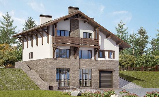 305-002-П Проект трехэтажного дома с мансардой, красивый загородный дом из кирпича Далматово | Проекты домов от House Expert