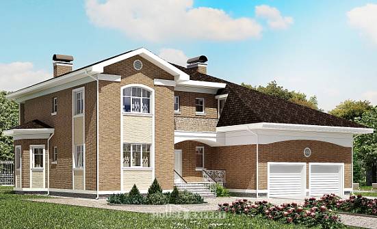 335-002-П Проект двухэтажного дома и гаражом, уютный коттедж из кирпича Курган | Проекты домов от House Expert