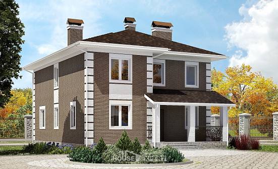 185-002-П Проект двухэтажного дома, недорогой домик из газобетона Шадринск | Проекты домов от House Expert