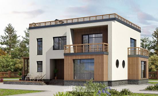 215-002-Л Проект двухэтажного дома, красивый дом из поризованных блоков Шадринск | Проекты домов от House Expert