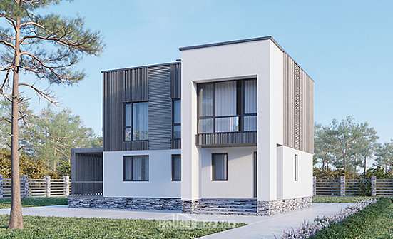 150-017-П Проект двухэтажного дома, небольшой коттедж из теплоблока Шадринск | Проекты домов от House Expert